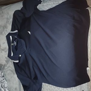 Nautica Performance 100% polyester short sleeve deep blue polo shirt